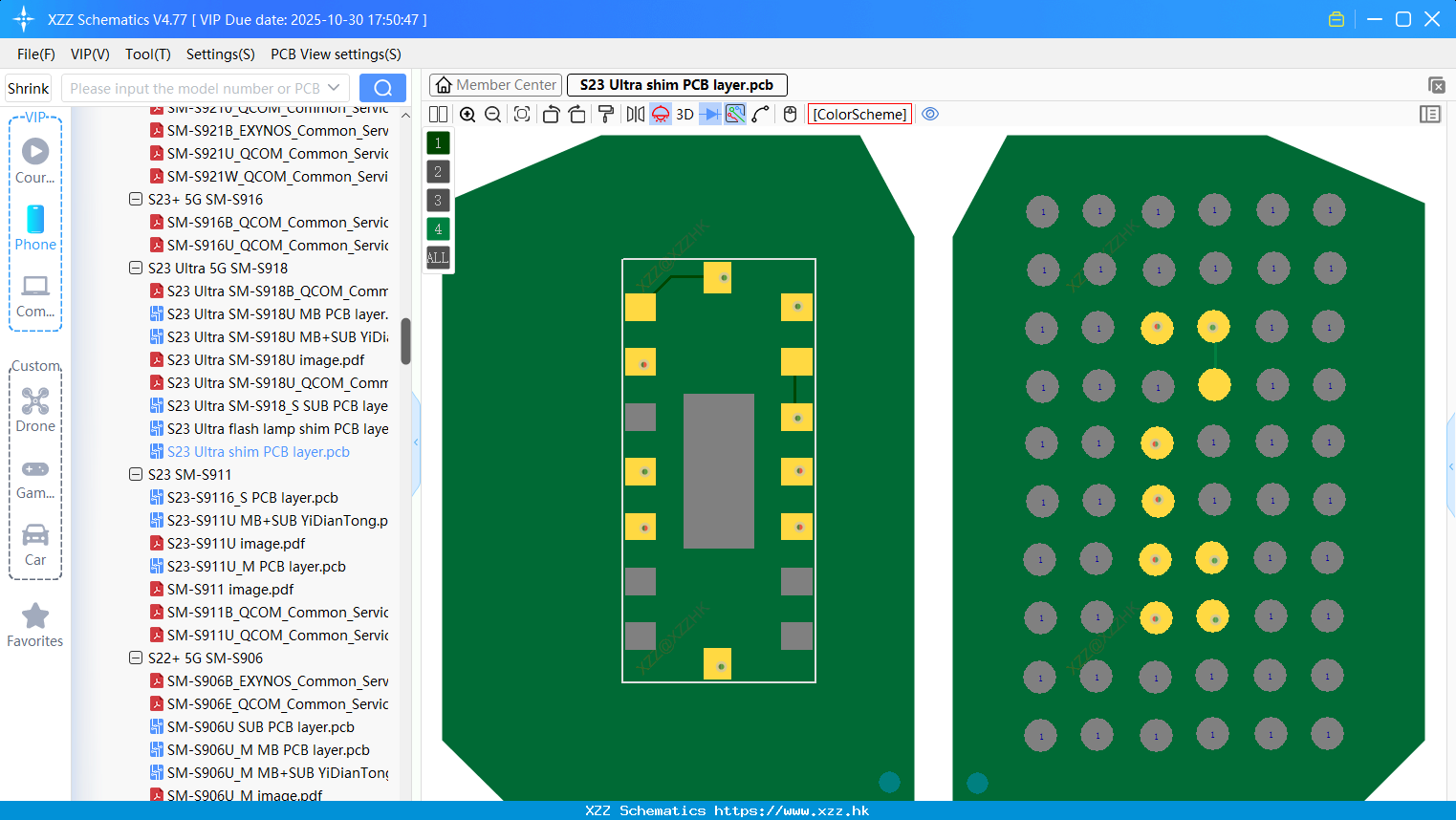 Samsung S23 Ultra Shim PCB Layer